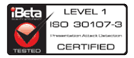 iBeta Level 1 — ISO 30107-3 Presentation Attack Detection certified