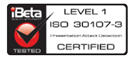 iBeta Level 1 — ISO 30107-3 Presentation Attack Detection certified
